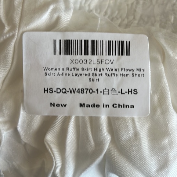 NWT Women’s Ruffle Skirt High Waist Flowy Mini Skirt - Picture 4 of 4